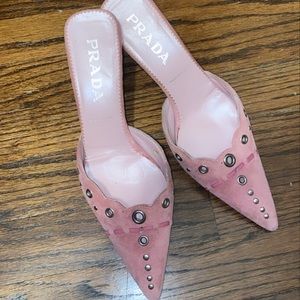 SOLD ON DEPOP | Prada Kitten Heel Mules